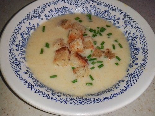 сырный суп с кабачком и курицей