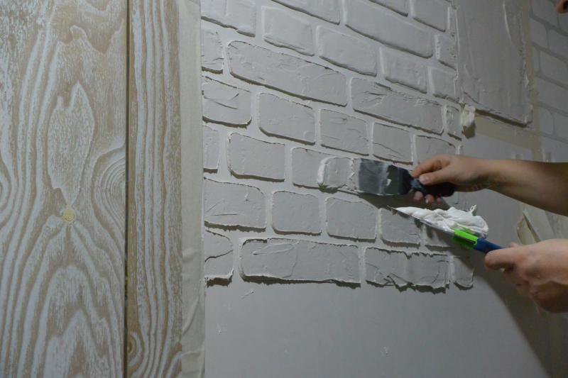 Кирпичная стена в стиле лофт своими руками