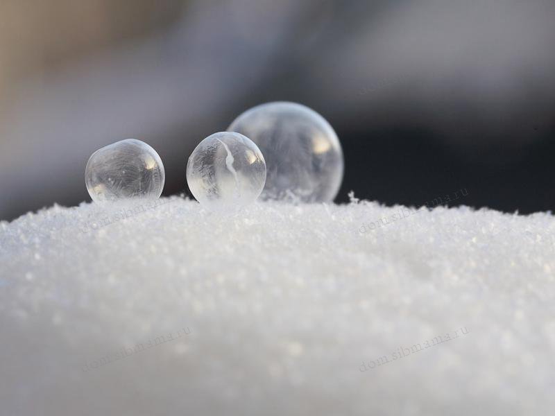 мыльные пузыри на морозе