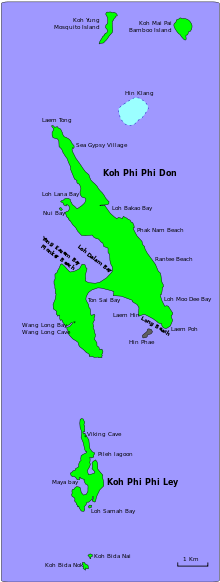 карта острова Пхи-Пхи