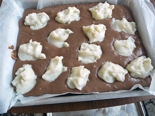 Шоколадный пирог с ванильным пудингом Puddingkuchen