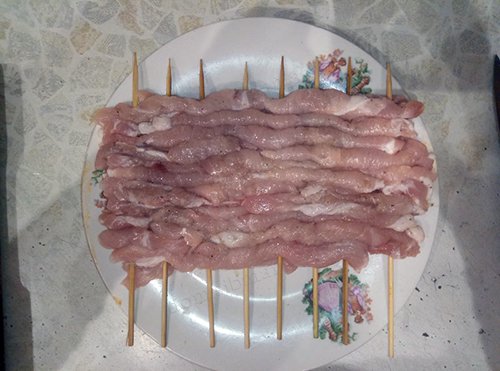 Шашлык из свиной корейки на сковороде