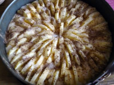 Яблочный пирог с корицей Хризантема
