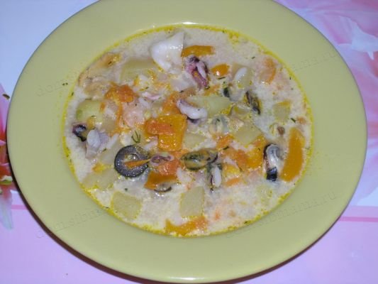 Суп с морепродуктами