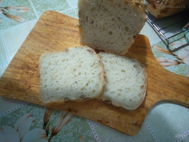 Белый хлеб с рисовой мукой, на закваске