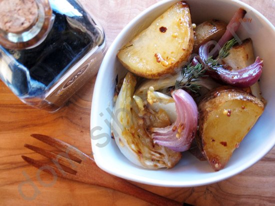 Теплый картофельный салат с фенхелем