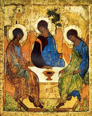 Так, в явлении Святого Духа, проявилось таинство единства Святой Троицы. 