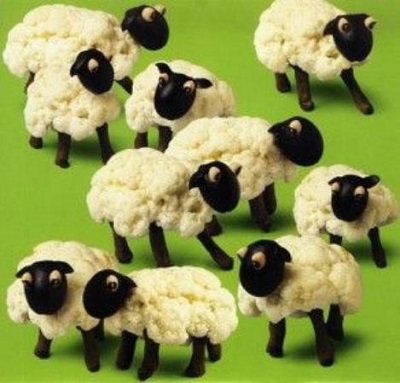 Овцы в интерьере новогоднего стола