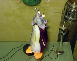 пингвин из баклажана