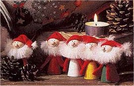 Деревянные Санта - Клаусы своими руками