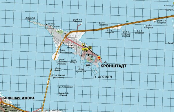 Остров фортов в кронштадте карта